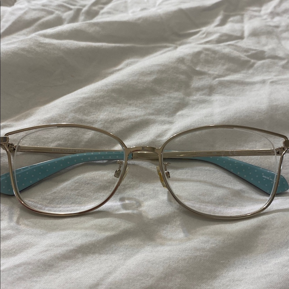 Kate Spade LOWRI/F Eyeglasses Featuring Gold Steel Frames & Geometric Shape